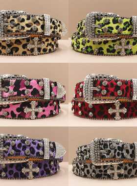 Cross Body Belt Y2K Studded Rhinestone Jeans Belt Punk