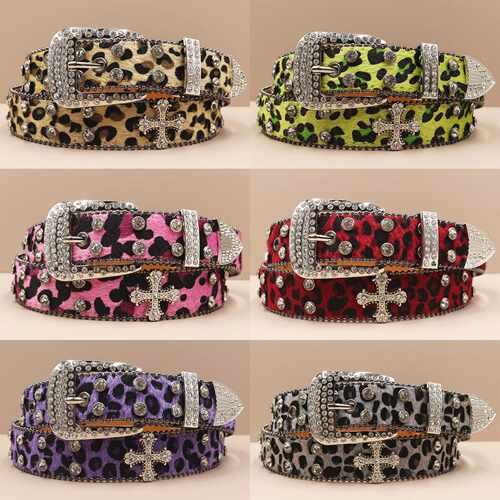 Cross Body Belt Y2K Studded Rhinestone Jeans Belt Punk