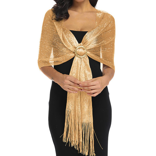 Metallic Lurex Shawl Wedding Party Wrap