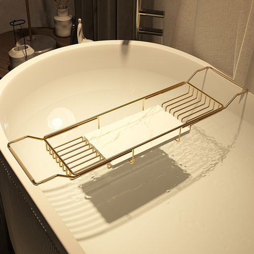 Stainless Steel Bathtub Caddy Extendable Bathroom Rack