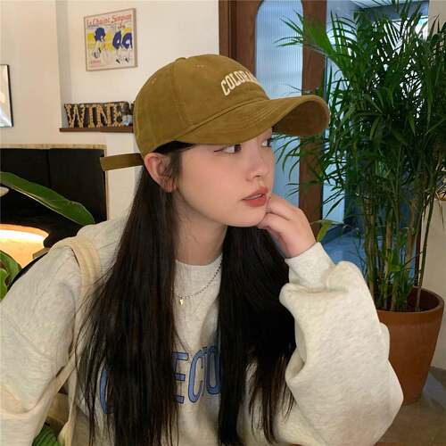Korean Soft Top Embroidered Cap Face Slimming All Season