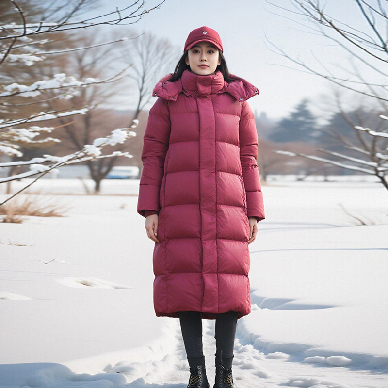 河南台前羽绒中戏羽绒服校服艺考2025男女过膝加长90安心绒极寒