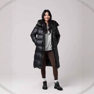 河南台前羽绒2025年冬季新款黑金鹅绒羽绒服男女同款加长款过膝加