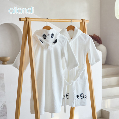 儿童浴袍男女童保暖连帽浴衣可穿式斗篷浴巾非纯棉绒吸水洗澡秋冬