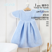 AILANDI全棉加厚毛巾料擦手巾简洁纯色吸水挂式 儿童擦手毛巾