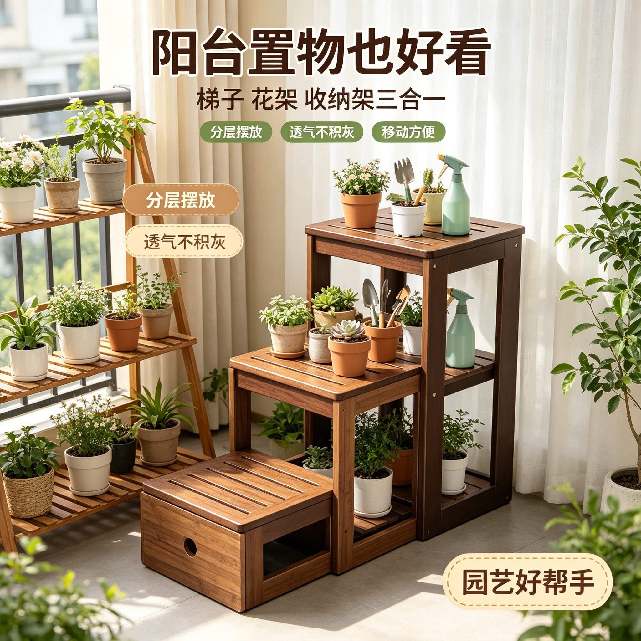 三步梯家庭两用登高梯免安装