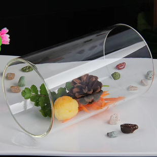 两头通圆柱形筒桶玻璃杯无底圆形空心瓶容器杯子透明口径直径圆筒