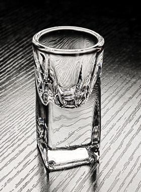 水晶玻璃白酒杯小酒杯方形10ml四方烈酒一口方杯圆口方底高端精致