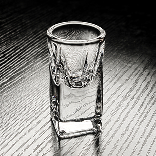 水晶玻璃白酒杯小酒杯方形10ml四方烈酒一口方杯圆口方底高端精致
