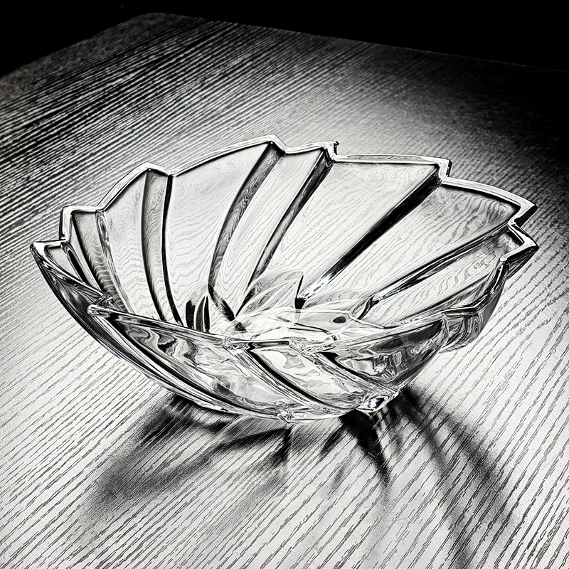 2025新款水晶玻璃沙拉碗精致盘子果盘高级感水果盘高颜值轻奢高端