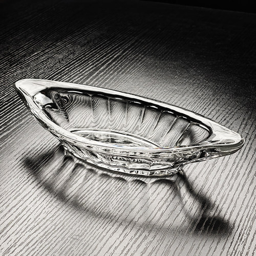 透明水晶玻璃碟小精致香蕉船盘子