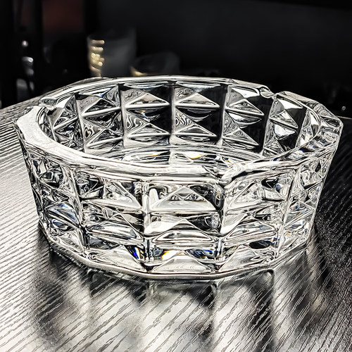 水晶玻璃烟灰缸客厅高端大气上档