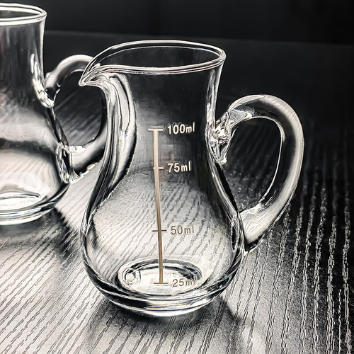 水晶玻璃二两白酒分酒器100ml