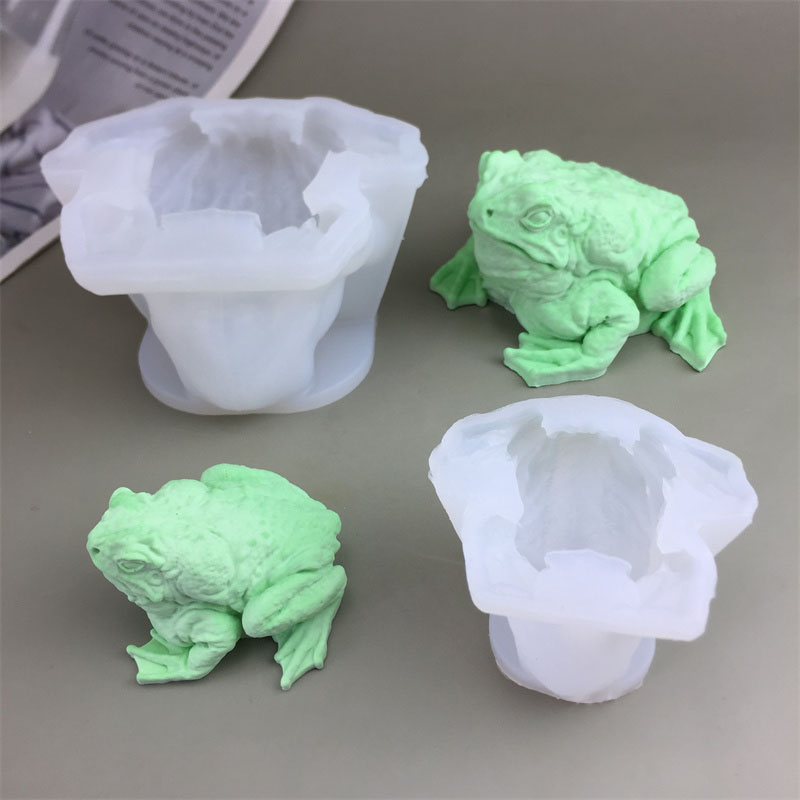 癞蛤蟆硅胶模具diy滴胶硅胶模具招财金蟾动物蟾蜍蛤蟆捏捏解压模
