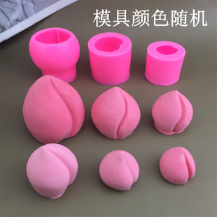 薄厚款立体寿桃模具DIY烘焙翻糖蛋糕装饰模具硅胶巧克力香皂模具