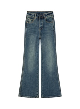 加绒上新 南油外贸品质女神2025秋季新款女士牛仔裤微喇裤长裤子