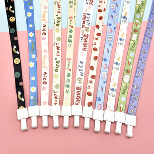 卡通1.5cm塑料一体扣挂绳挂绳展会挂绳工牌绳胸卡绳通可定制