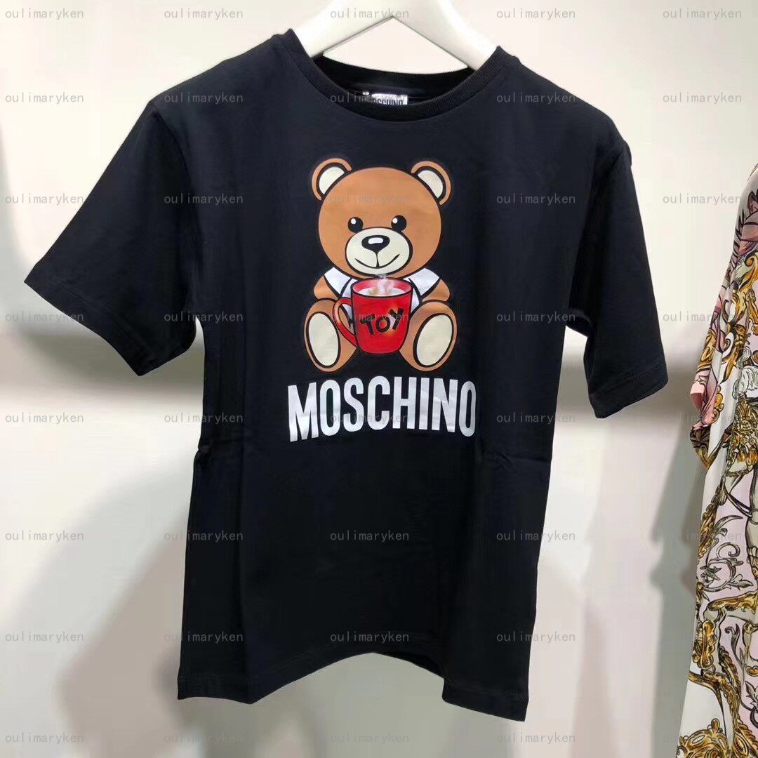 意大利奥莱 moschino 女童圆领短袖宽松版小熊T恤 8 10 12 14A 岁