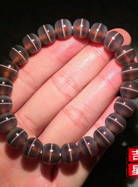 吉星出品 非常美的糖老型一线药师玛瑙手串 药师珠 手链10*9mm