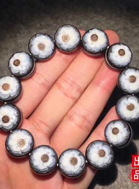 天然玛瑙雕刻药师珠手串