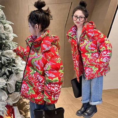 女童东北大花棉袄儿棉服外套童