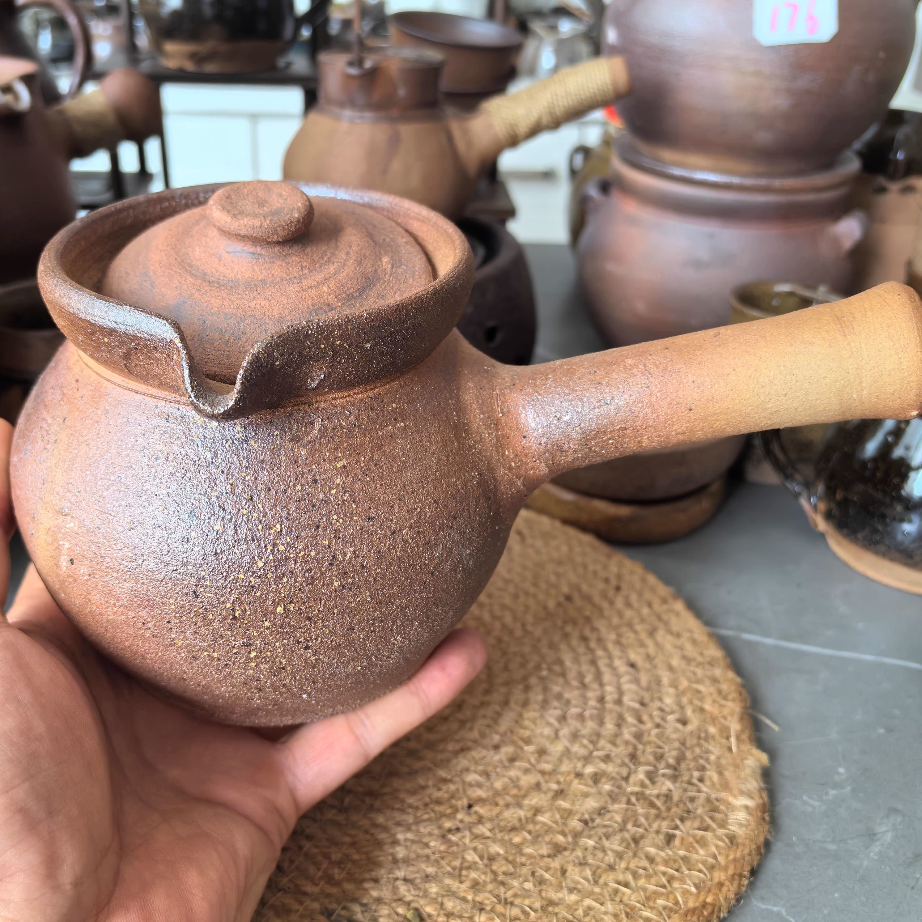 传统老式柴烧大茶罐带盖土陶粗陶沙罐可明火耐高温网红围炉煮茶款