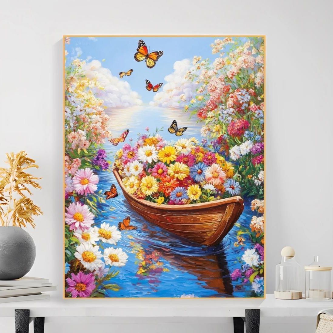 幸福满载而归十字绣ins风花朵浪漫自己绣满绣治愈系线绣刺绣新图