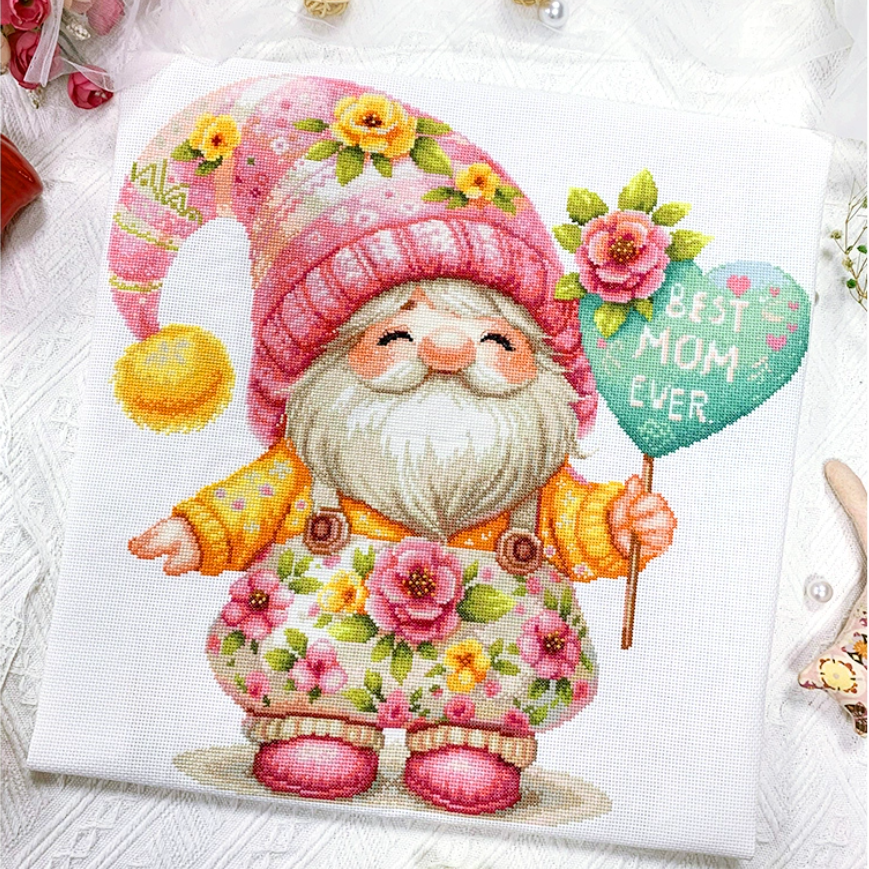 KX十字绣2025新款线绣简约卡通气球小矮人客厅儿童房自己绣挂画