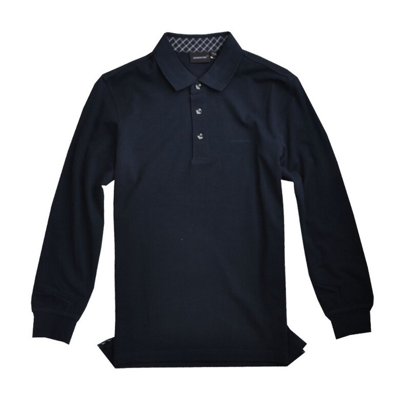 london fog/伦敦雾专柜正品 新款纯棉净色男士长袖t恤ls11kt101