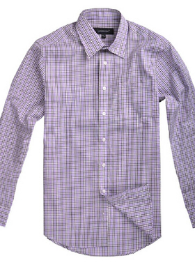 LONDON FOG伦敦雾专柜正品全棉格子男士长袖衬衫LS11WH007