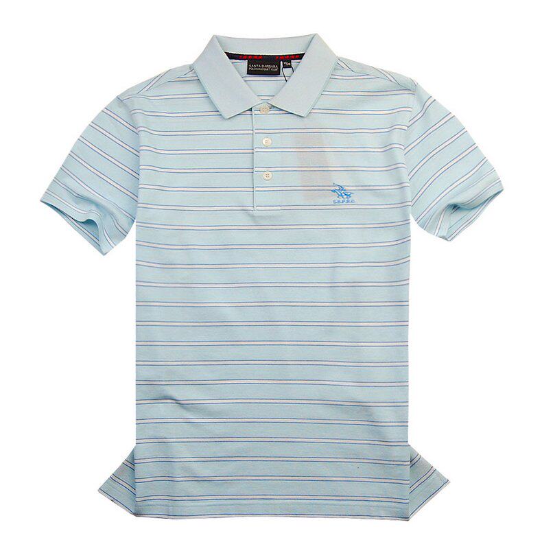 polo圣大保罗专柜正品男t恤 丝光棉条纹翻领男士短袖t恤ps11kt206