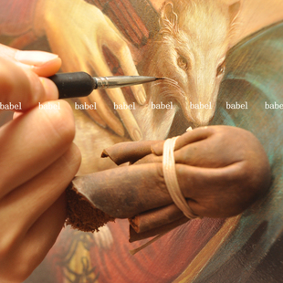 油画画杖 画杖41点5cm 素描画杖 红木 古典画步骤图 支撑杖 babel