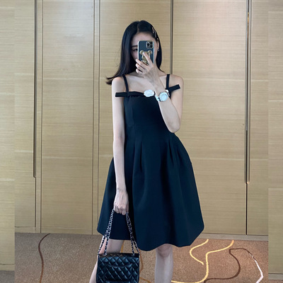 收腰显瘦A字连衣裙吊带无袖