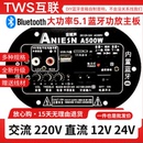 低音炮功放板大功率蓝牙音响主板12v24v220v通用改装 低音炮功放板