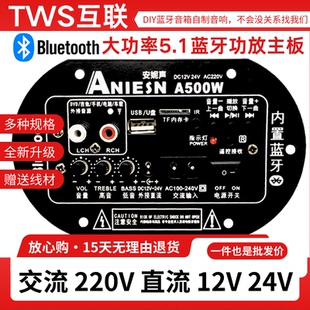 低音炮功放板 低音炮功放板大功率蓝牙音响主板12v24v220v通用改装