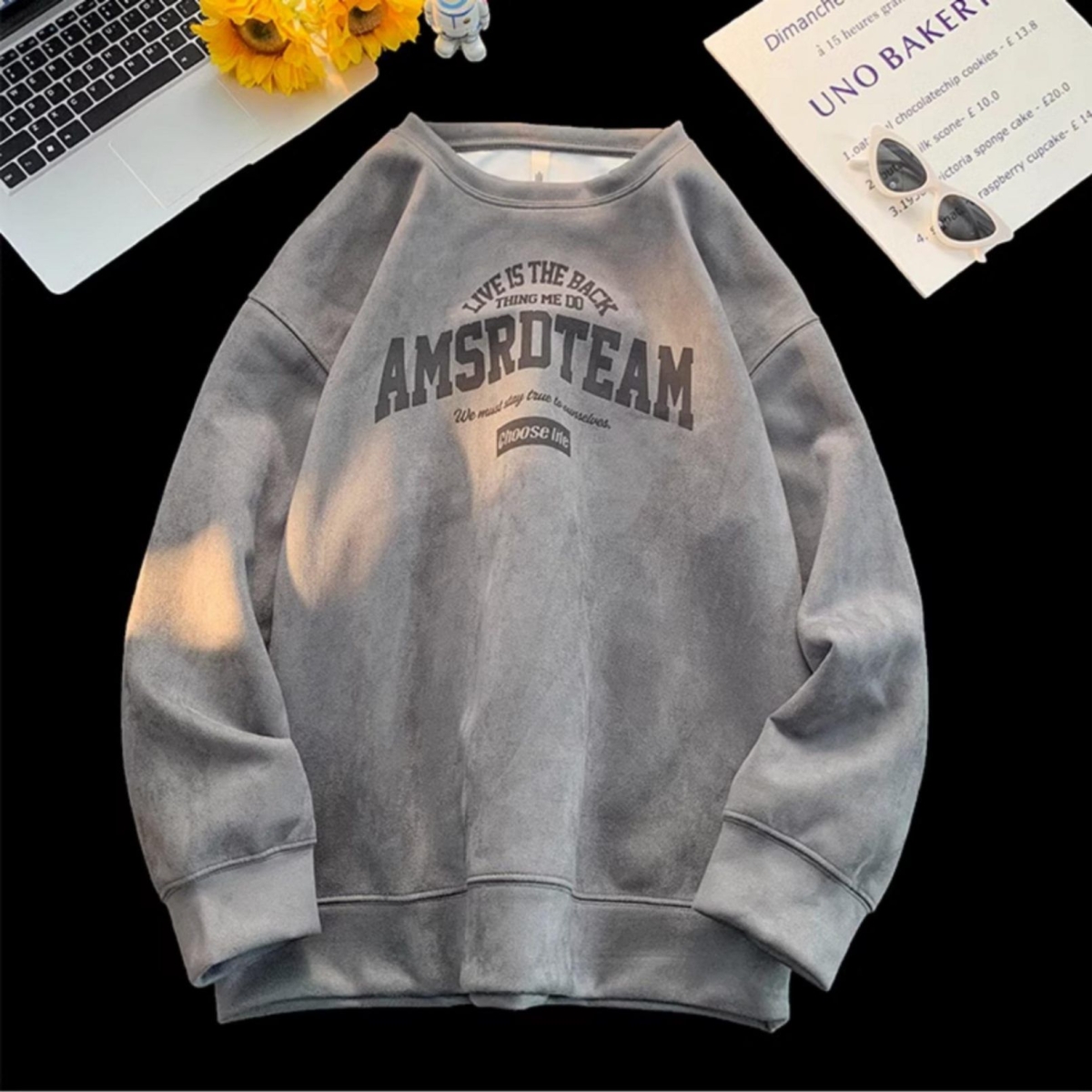 美式卫衣男士秋冬款圆领宽松重磅长袖T2024新款复古休闲套头外套