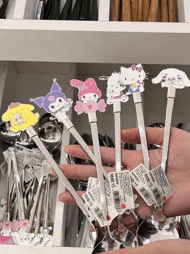 名创优品三丽鸥不锈钢餐勺长柄