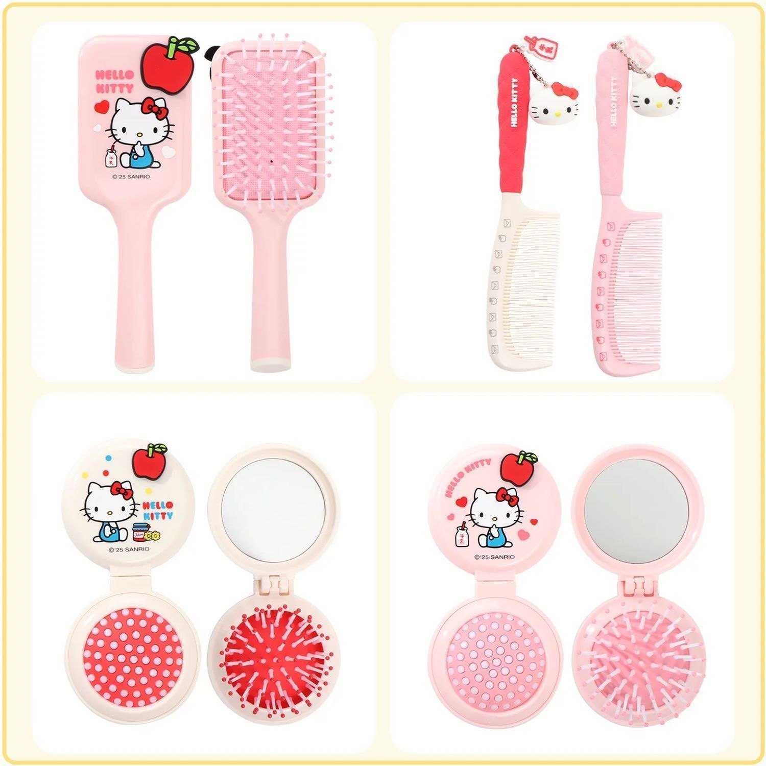 MINISO名创优品Hello Kitty气囊梳便携迷你按摩梳子气垫镜梳套装