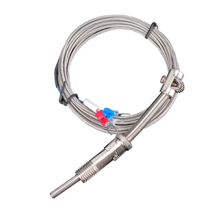 压簧式热电阻pt100快速测温感应室温控探头金属屏蔽线温度传感器