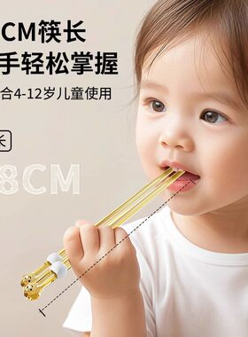 儿童PPSU卡通筷子3岁+家用大童宝宝筷子成长训练筷吃饭家庭卫生筷