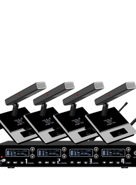 soundpath EM-6400S无线话筒一拖四U段鹅颈会议麦克风演出真分集