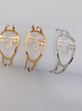 几何夸张搞怪人脸手镯