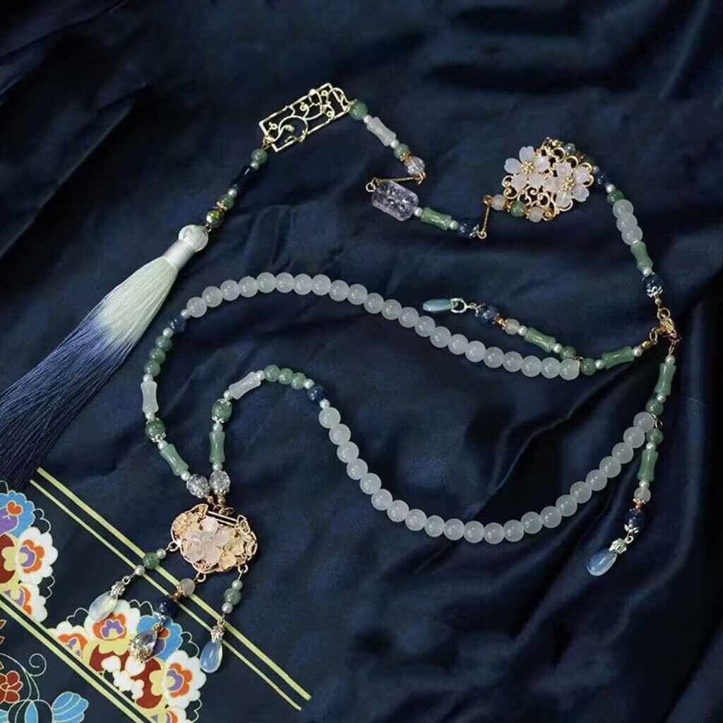 合金新中式复古风女生流苏璎珞