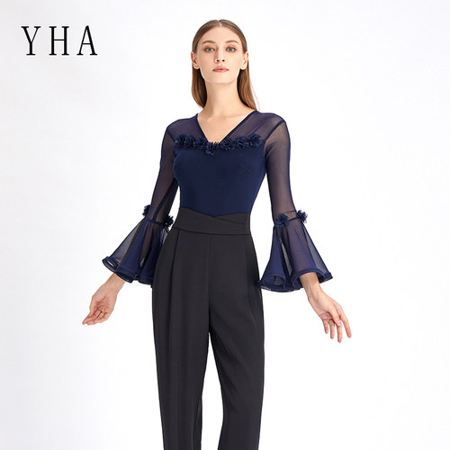 YHA舞服摩登舞女国标拉丁舞衣