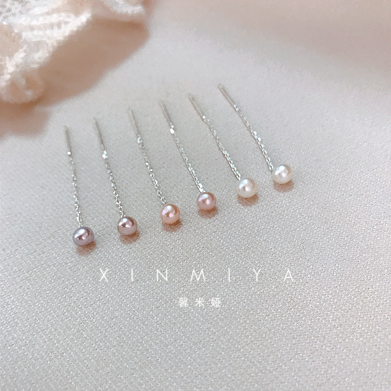 925纯银小耳线女淡水珍珠2022新