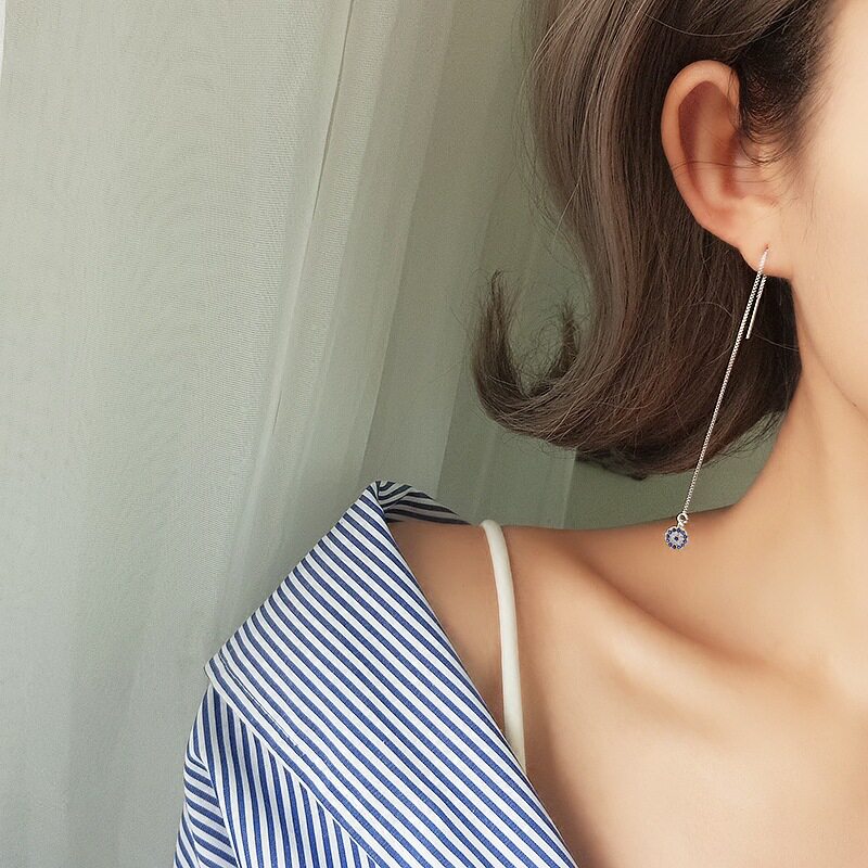 小众设计耳线女925纯银气质日韩