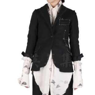 短外套 手工缝线先锋毛边西装 Elena Dawson工匠品质无领羊毛情侣款