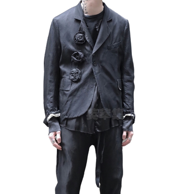 原创暗黑法式中性文艺感古典西装