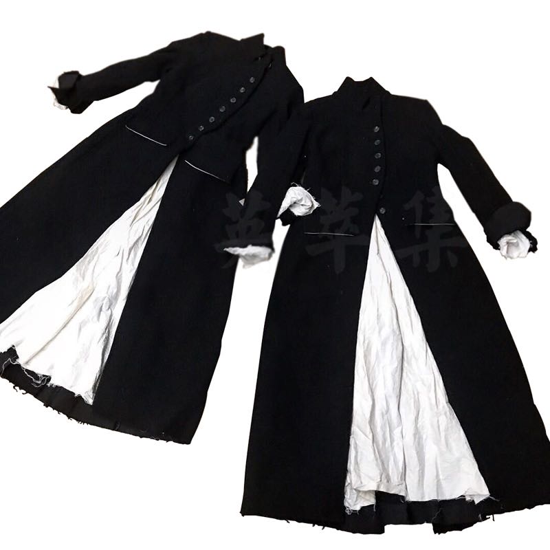 工匠品质羊毛绑带可调节风衣外套