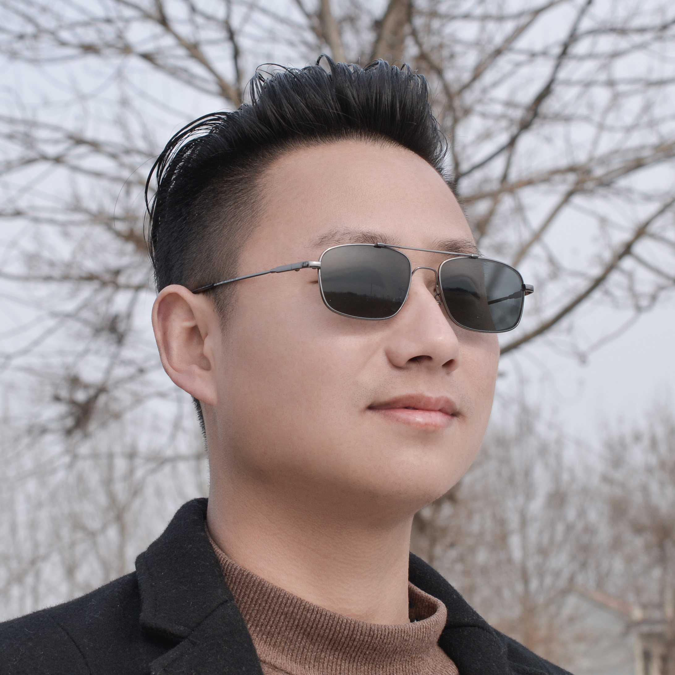 新款太阳镜偏光近视太阳眼镜男款全框偏光墨镜超轻不夹脸保护眼睛